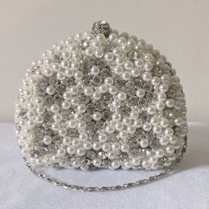 Pearls And Crystal Evening Bag Clutch - Beautiful!